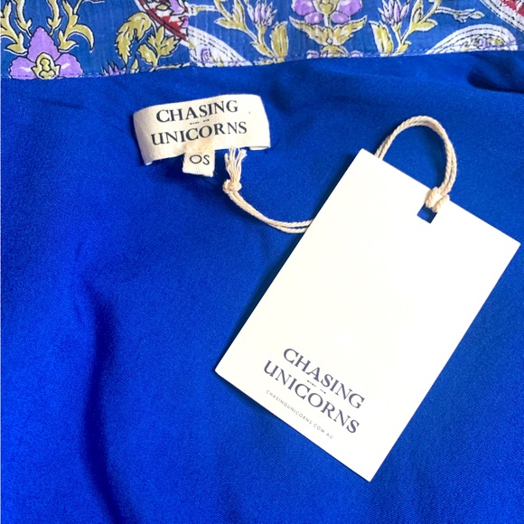 Chasing Unicorns Longline Paisley Print Kimono NWT One Size - Picture 5 of 13